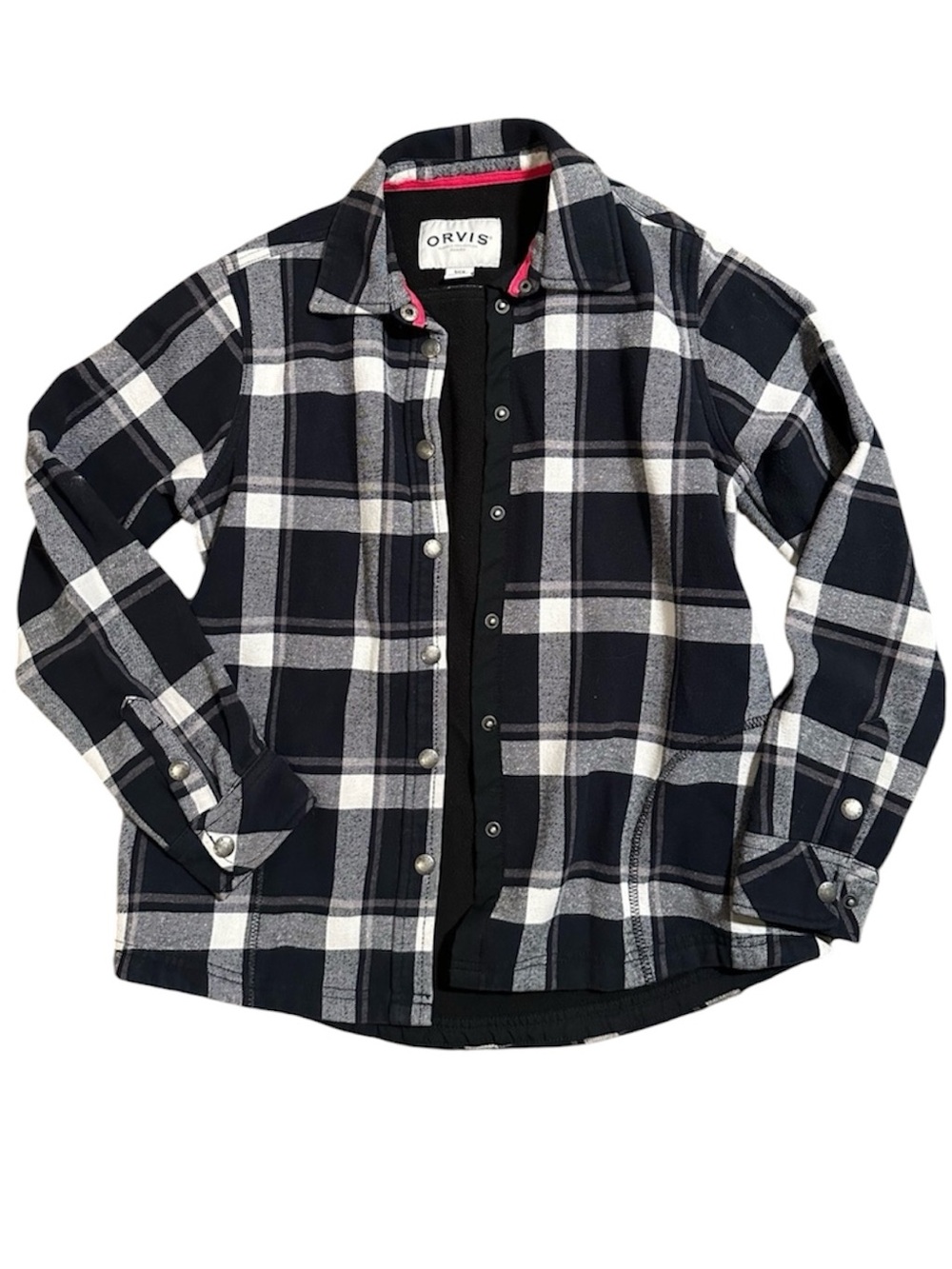 Orvis Navy and White Plaid Shacket